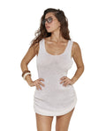 Orchid Sleeveless Crochet Dress Cover-Up-White
