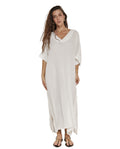 Perfect V-Neck Tunic Cover-Up-White