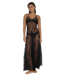 Lady Lace V-Neck Dress -Black