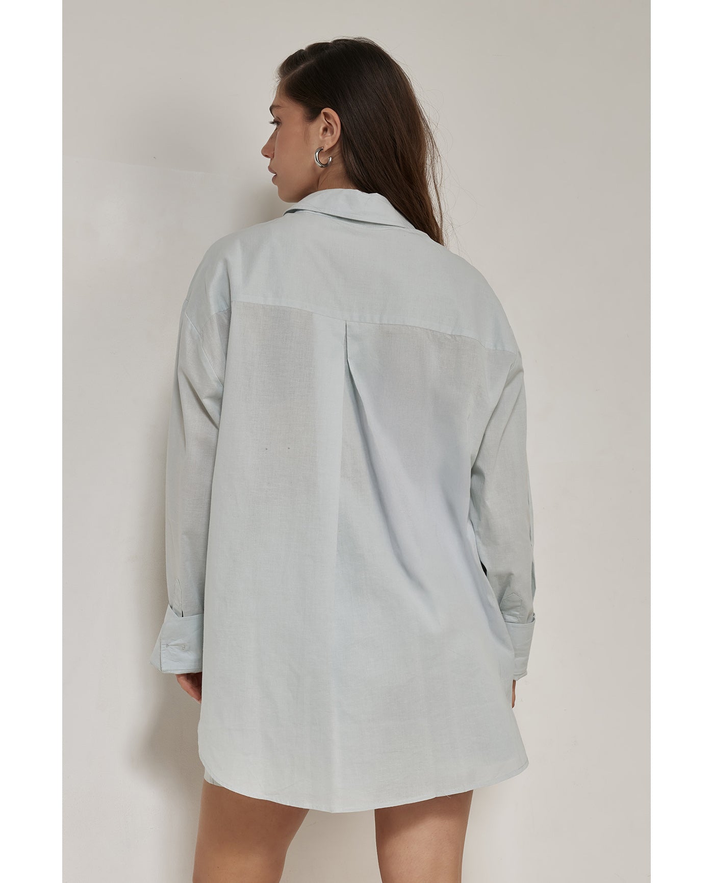 Harper Button Down Top -Light blue