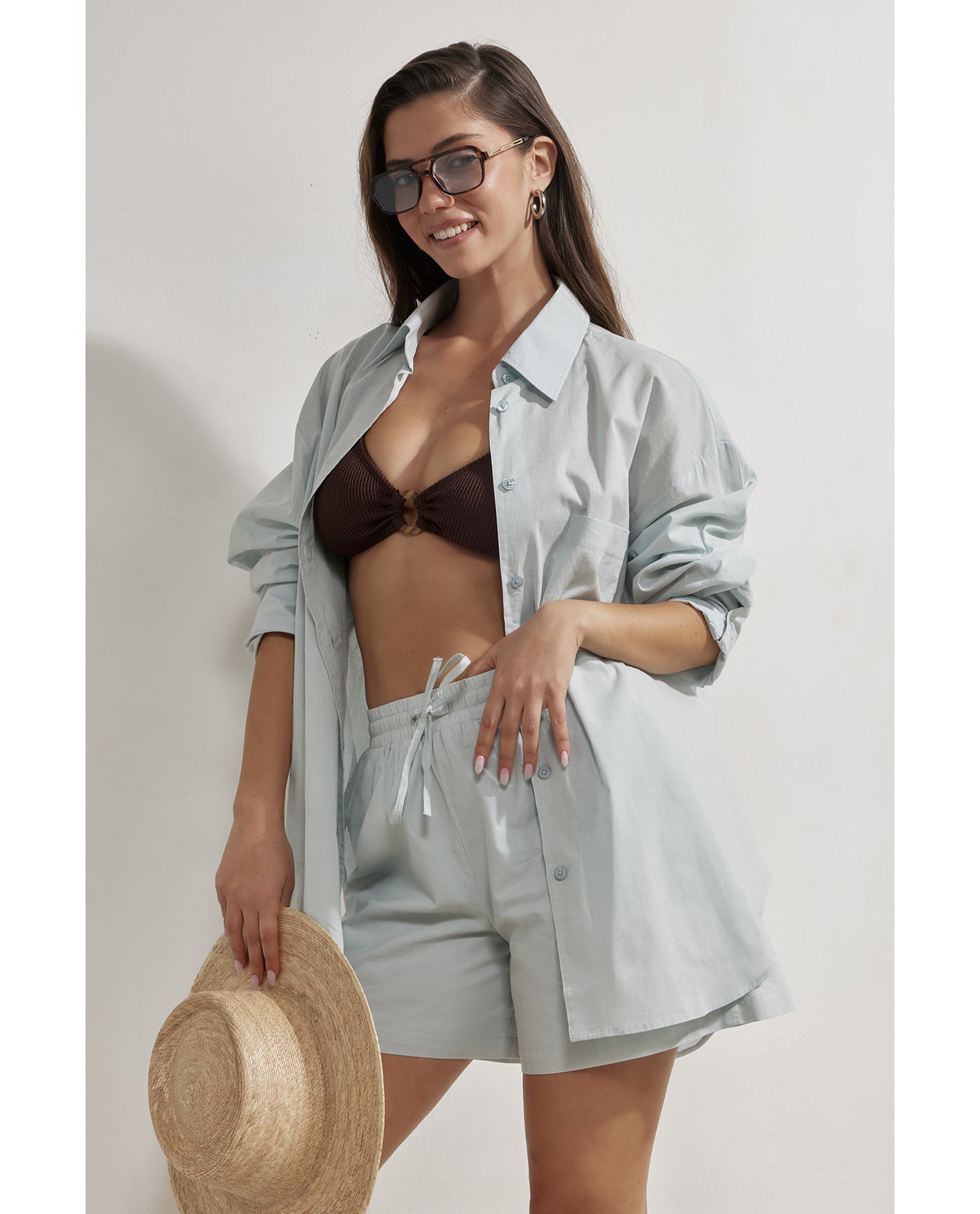 Harper Shorts -Light blue