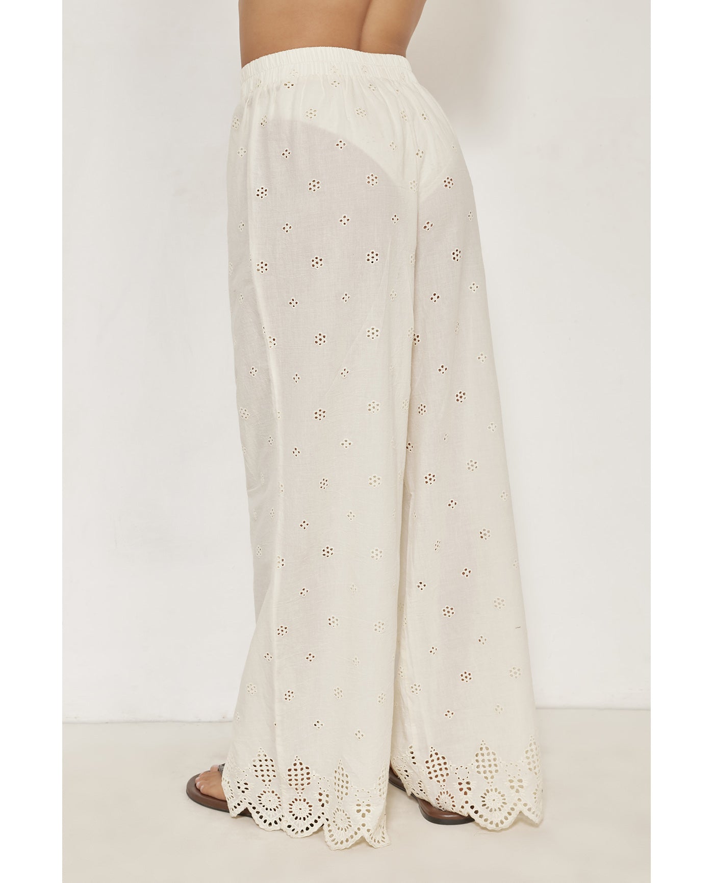 Giselle Guipure Lace Pant -Cream