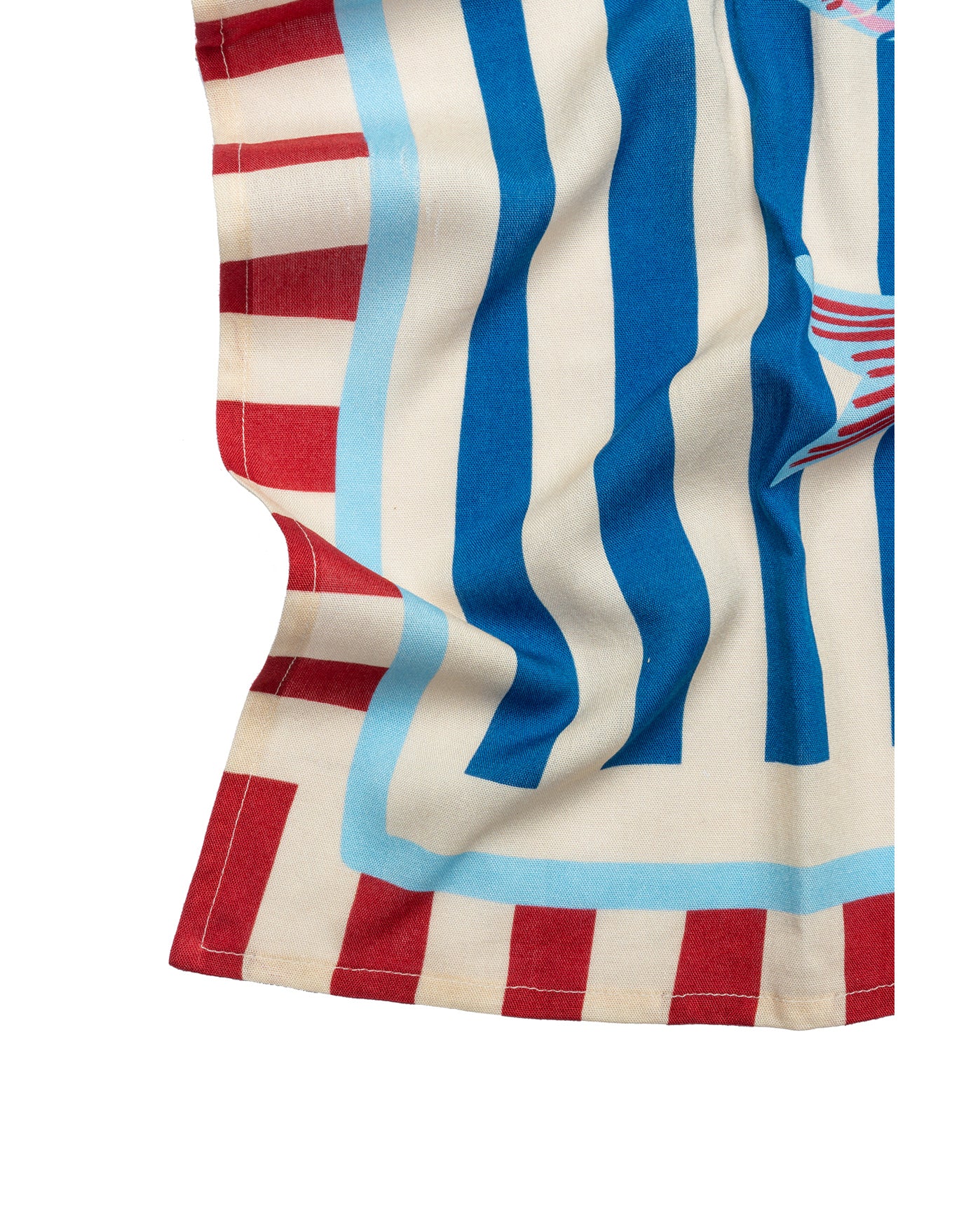 Bouye Cotton Bandana Head Scarf -Red/blue
