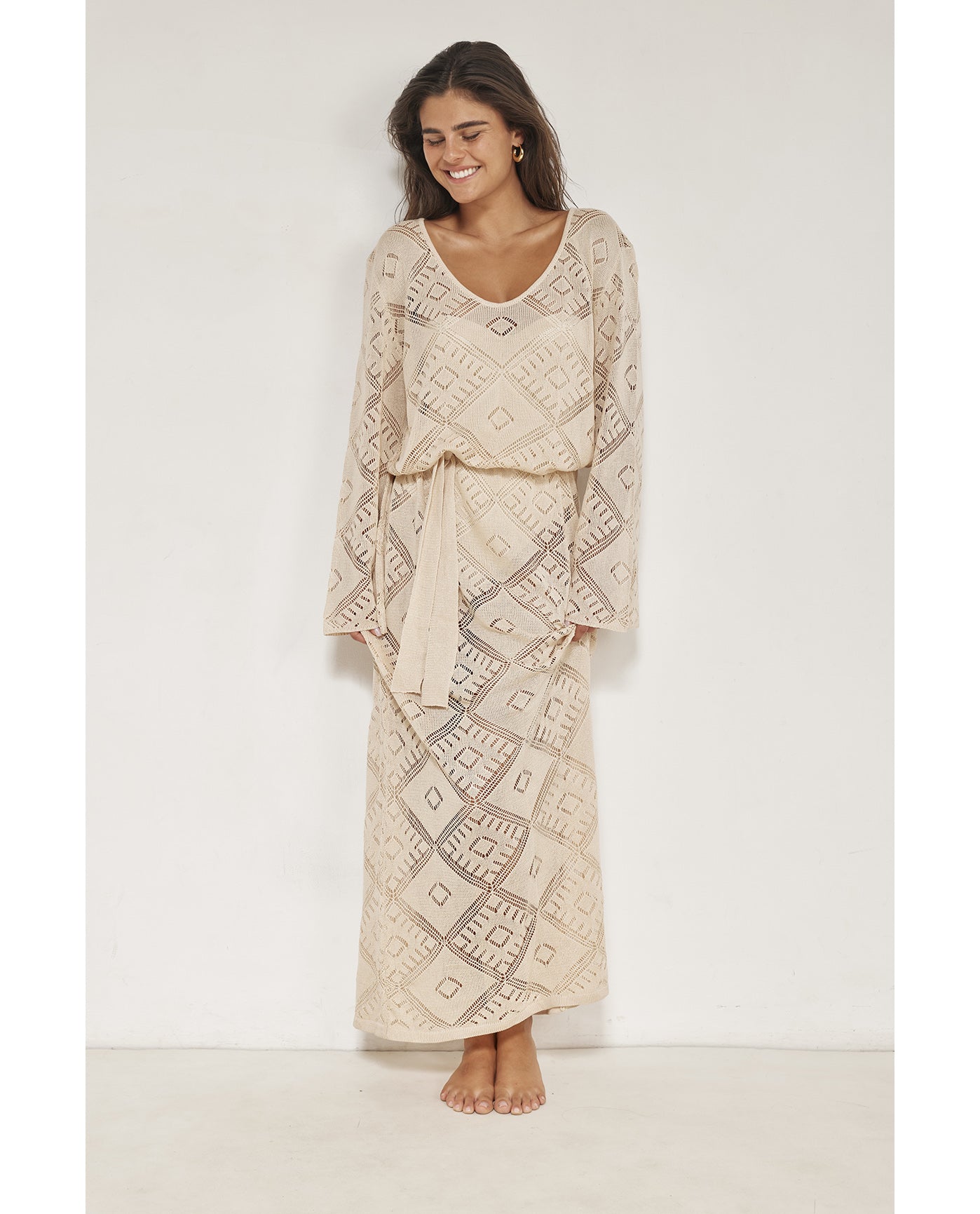 Belinda Maxi Dress Cover-Up-Sand