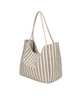 Sabs Stripe Beach Tote-Beige