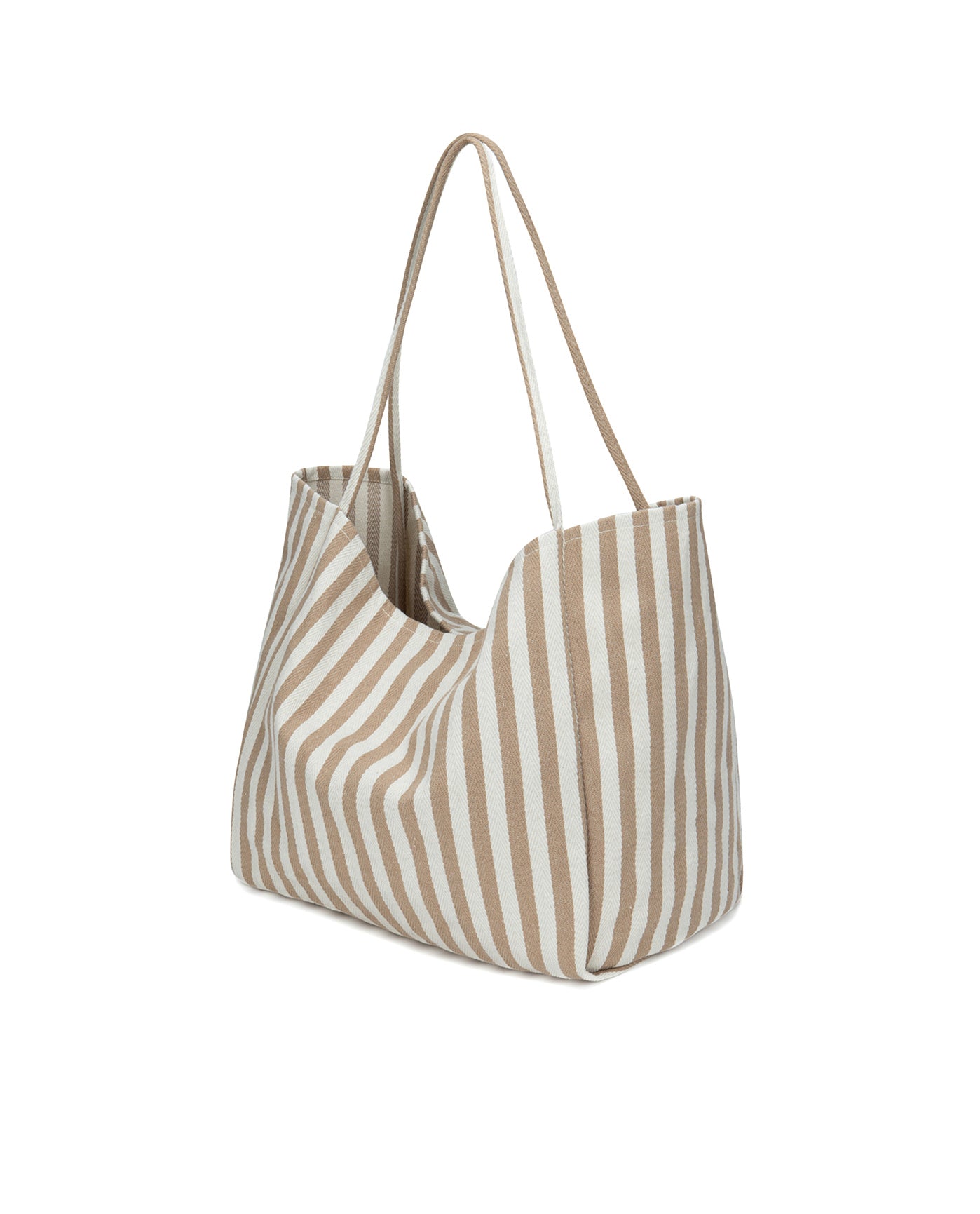 Sabs Stripe Beach Tote-Beige