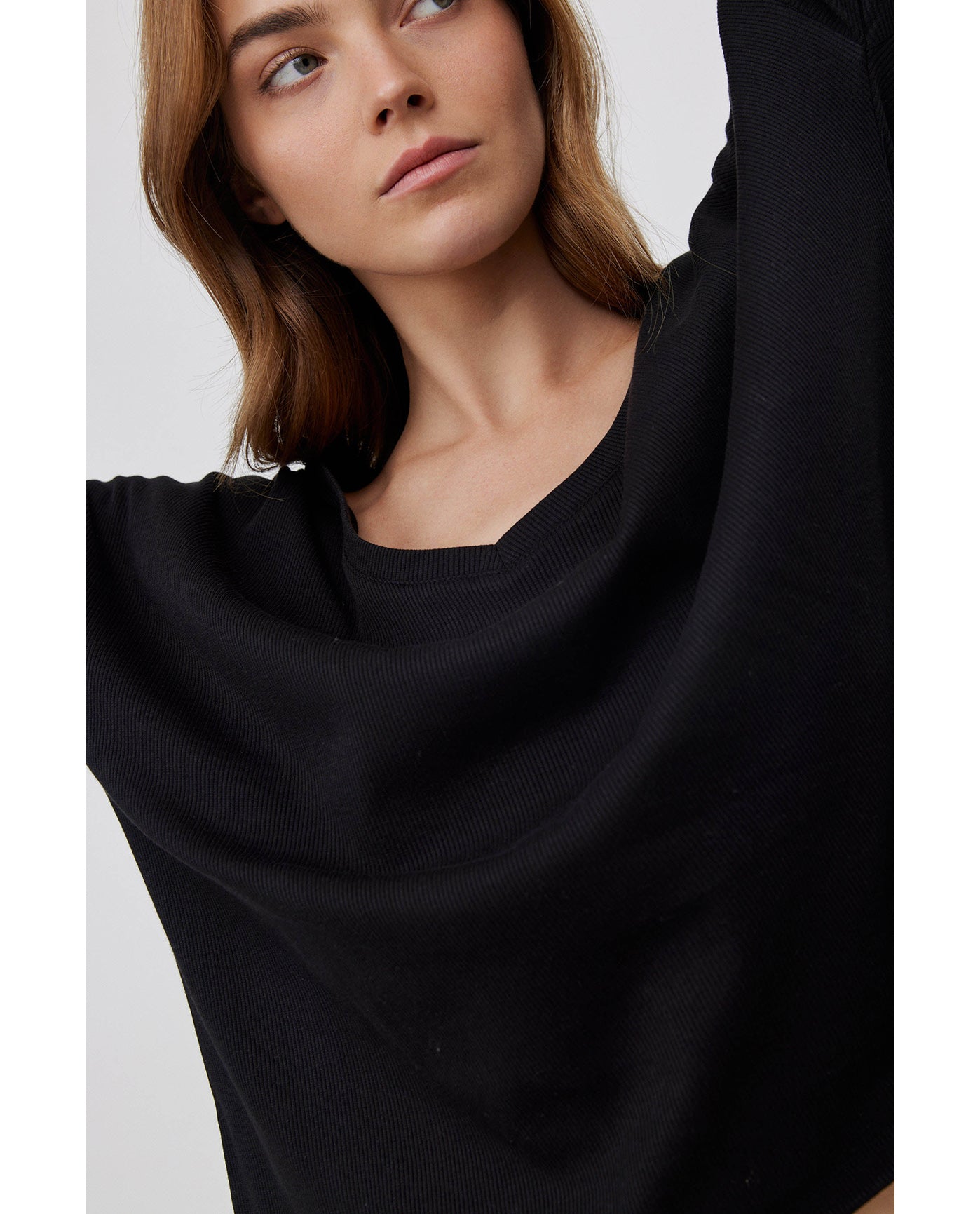 Sandy Days Loungewear Top -Black