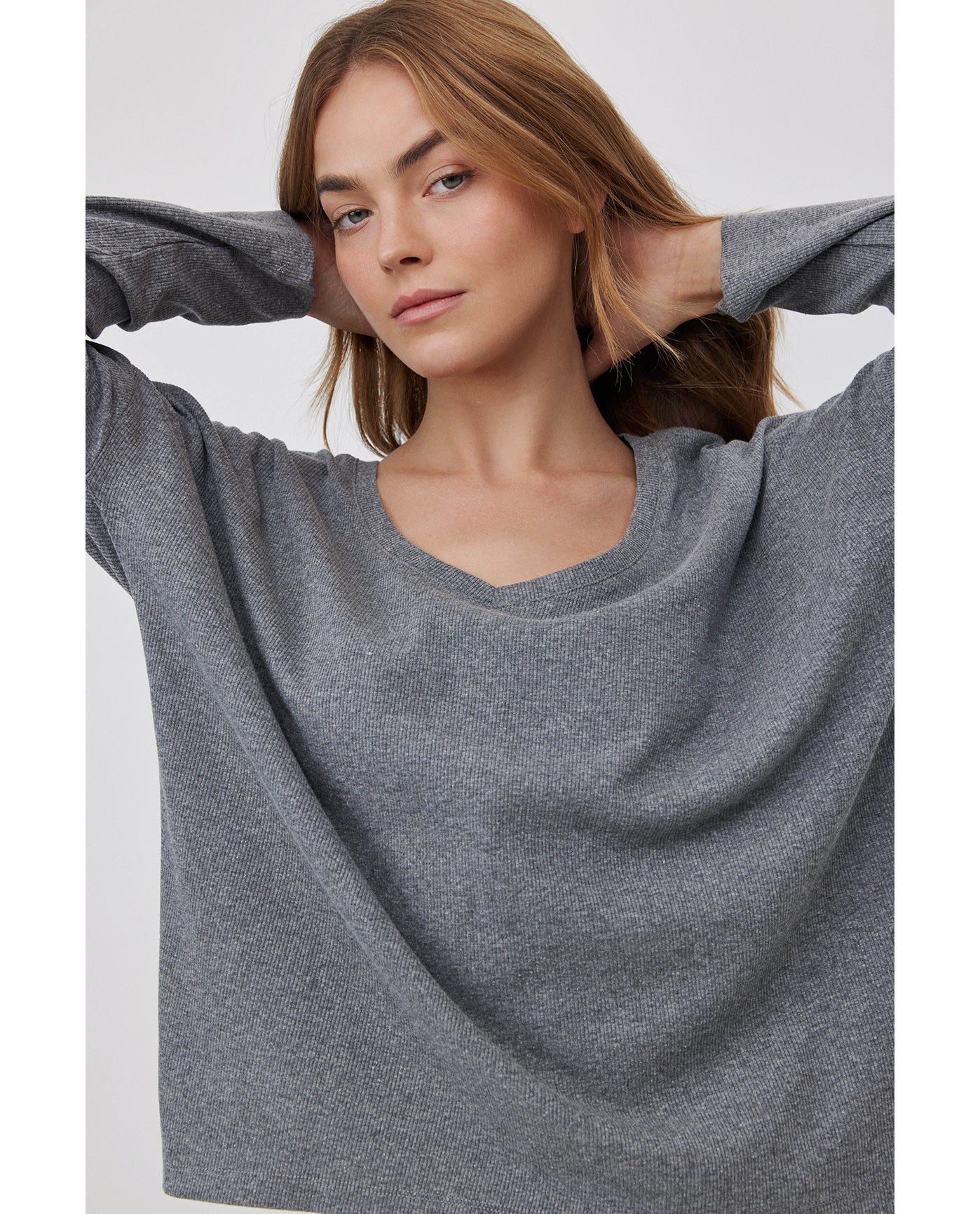 Sandy Days Loungewear Top -Grey