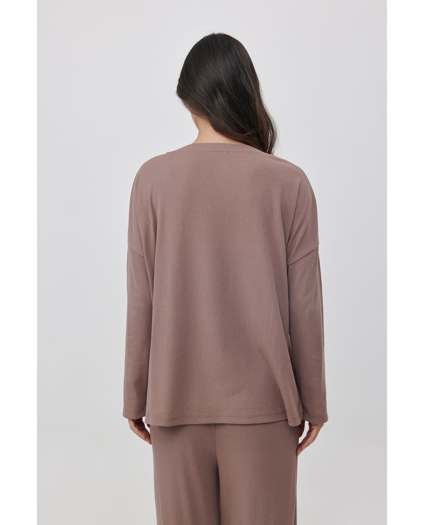 Sandy Days Loungewear Top -Coffee