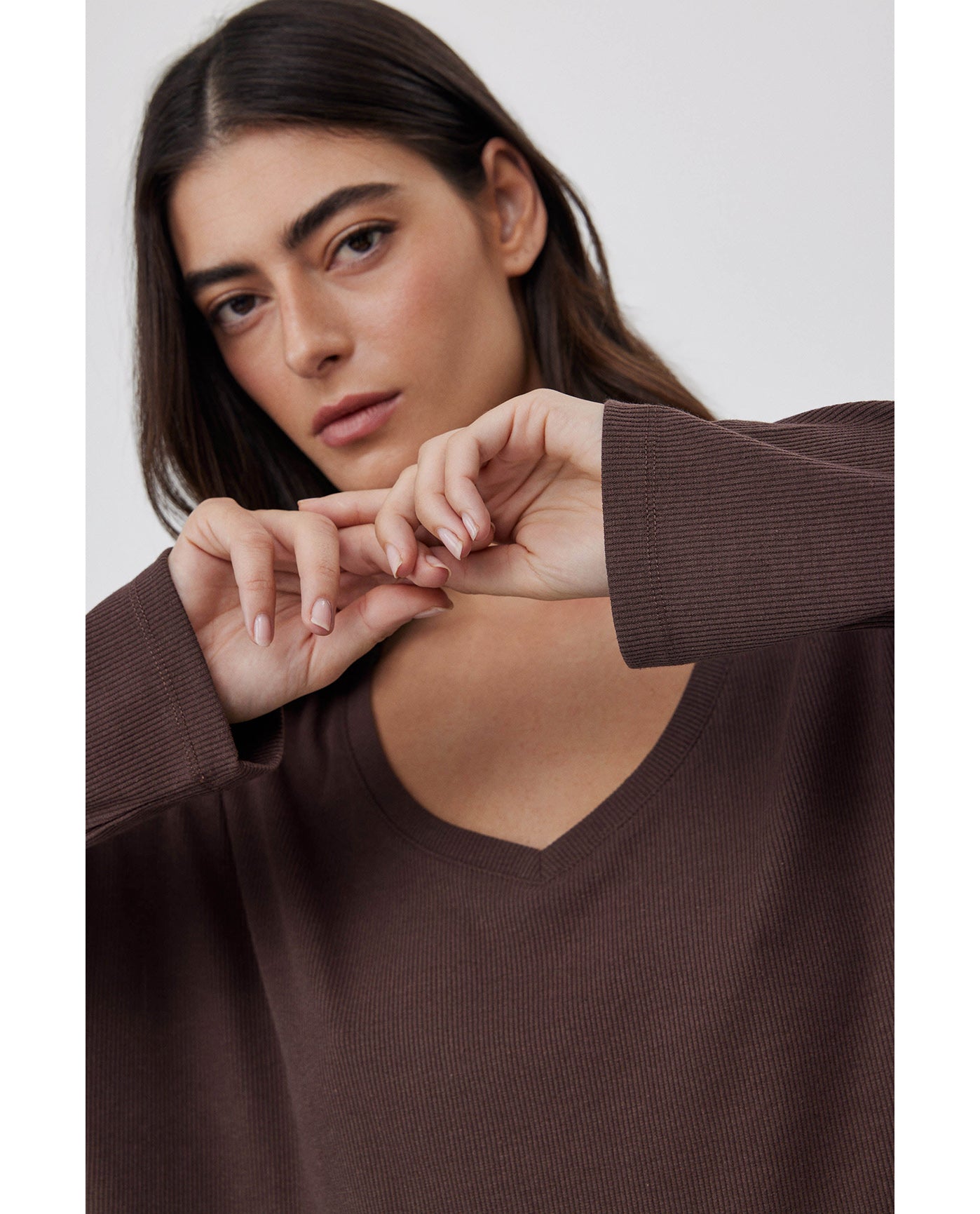 Sandy Days Loungewear Top -Dark / bro