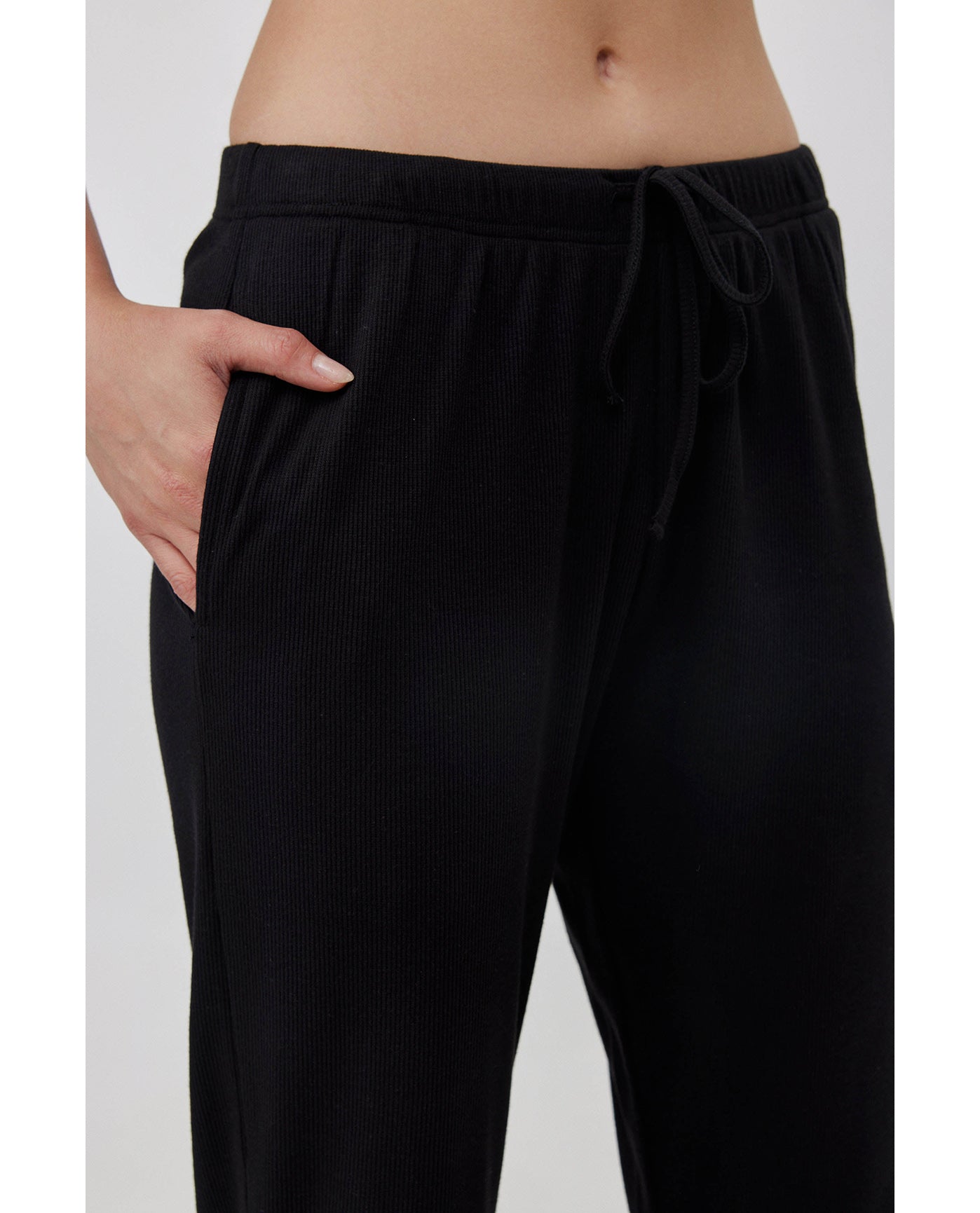 Sandy Days Loungewear Jogger Bottoms -Black