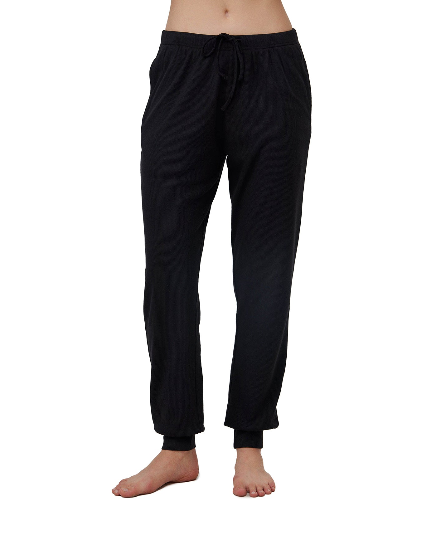 Sandy Days Loungewear Jogger Bottoms -Black
