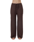 Sandy Days Loungewear Wide Leg Bottoms-Dark / bro