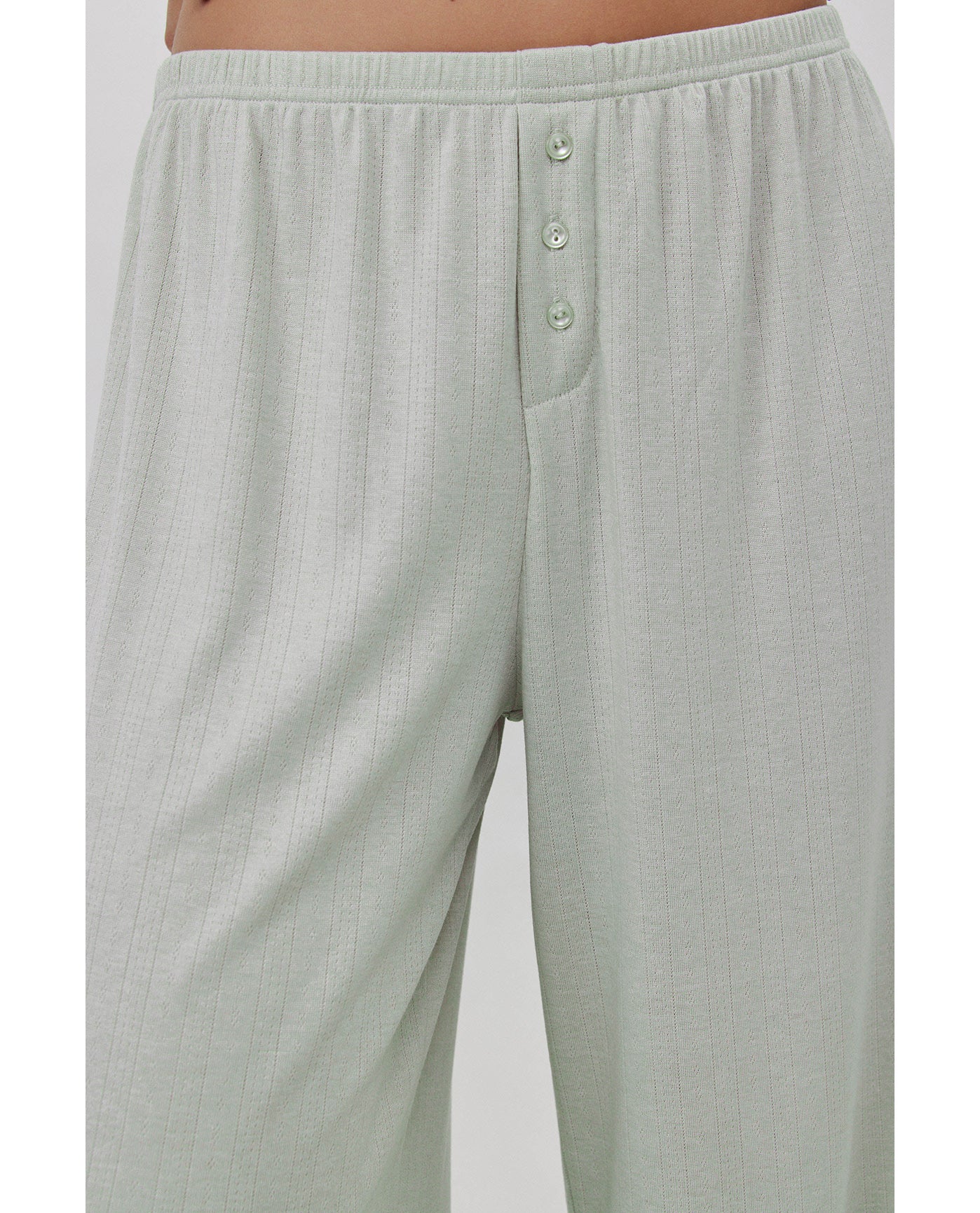 Daydream Pointelle Loungewear Boxer Pants-Lt green