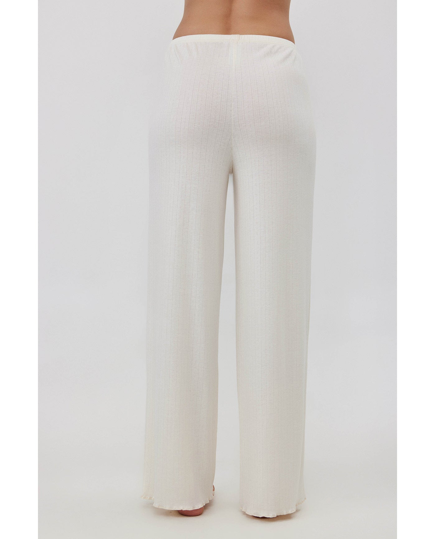 Daydream Pointelle Loungewear Bottoms-Cream