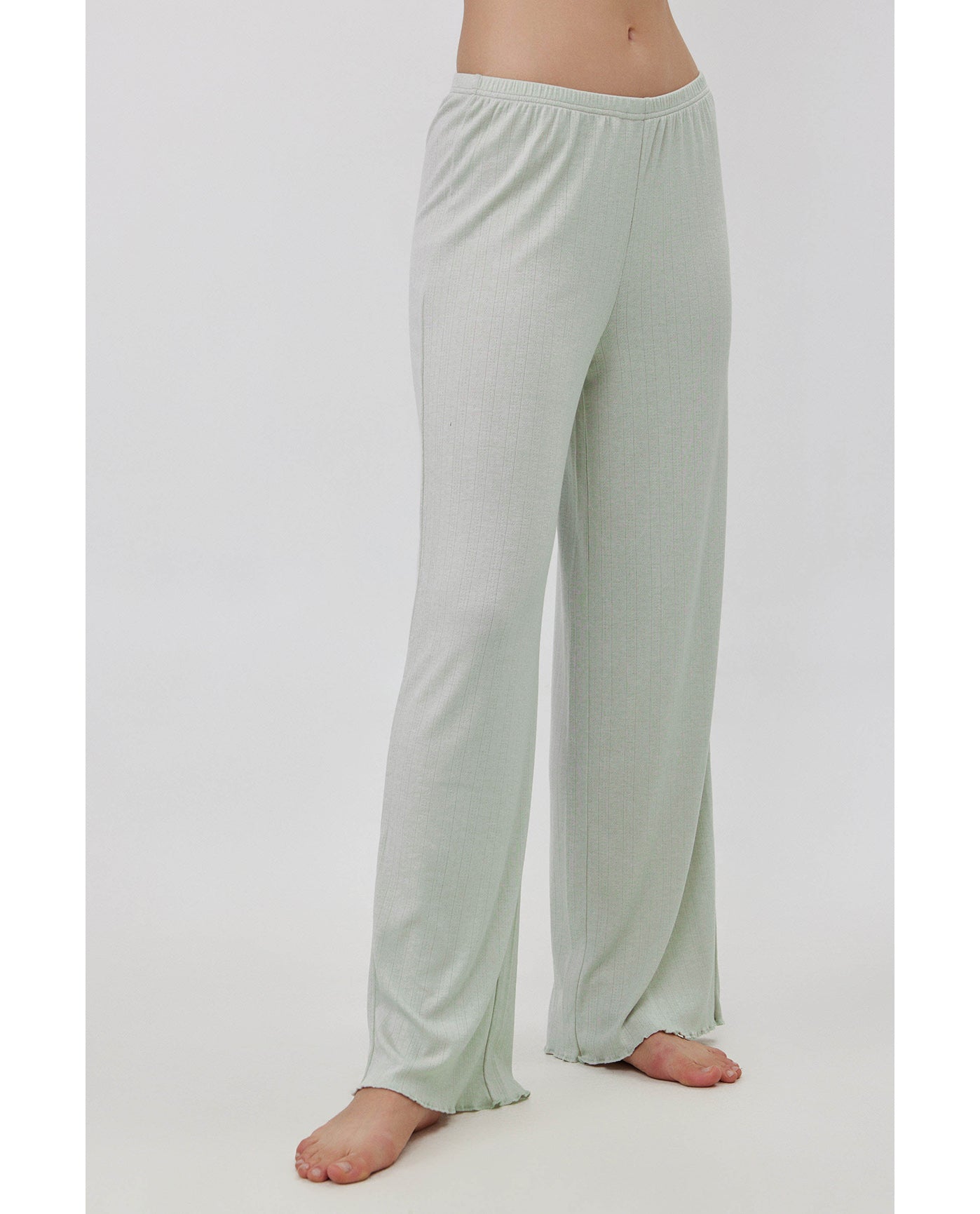 Daydream Pointelle Loungewear Bottoms-Lt green