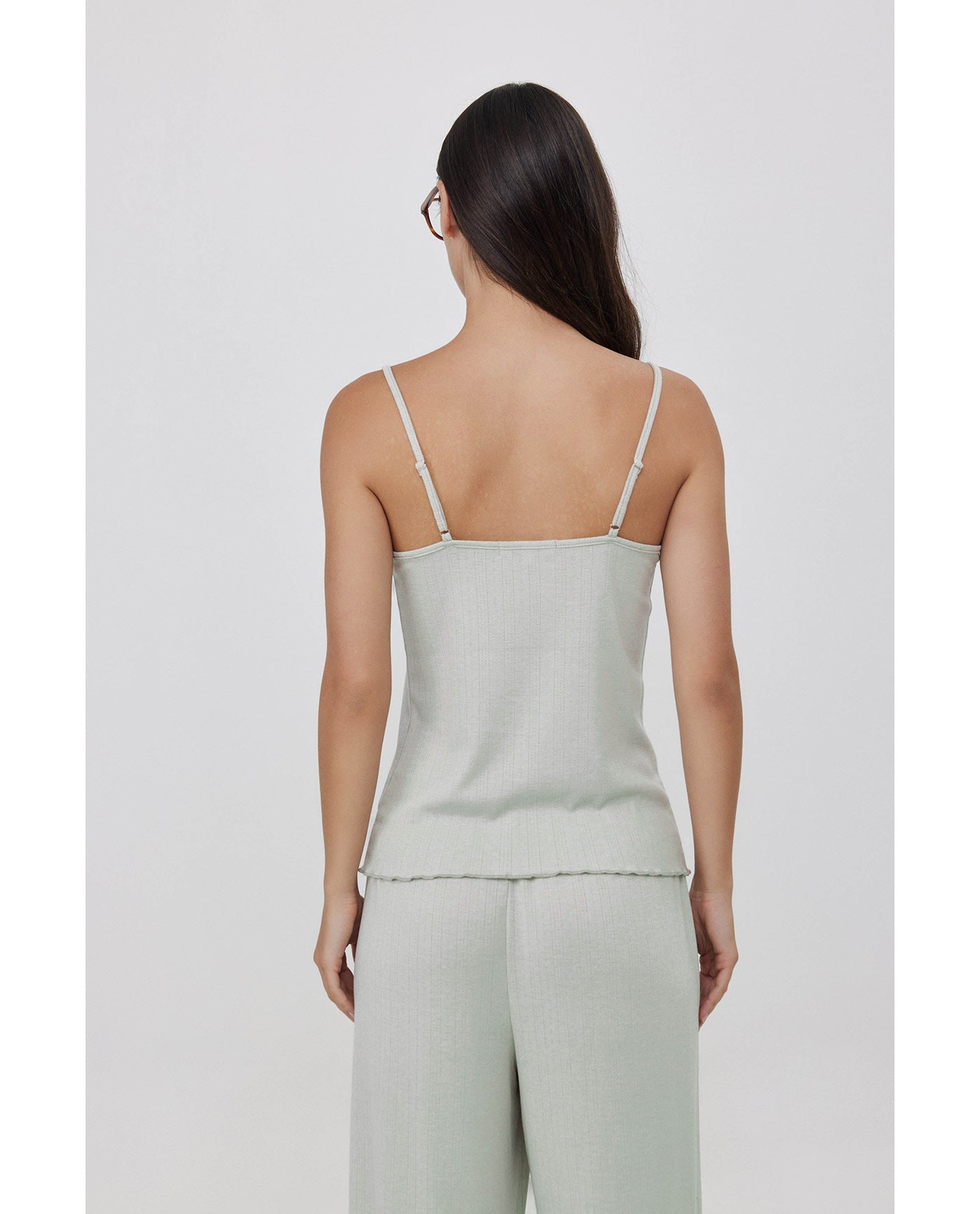 Daydream Pointelle Loungewear Tank Top -Lt green