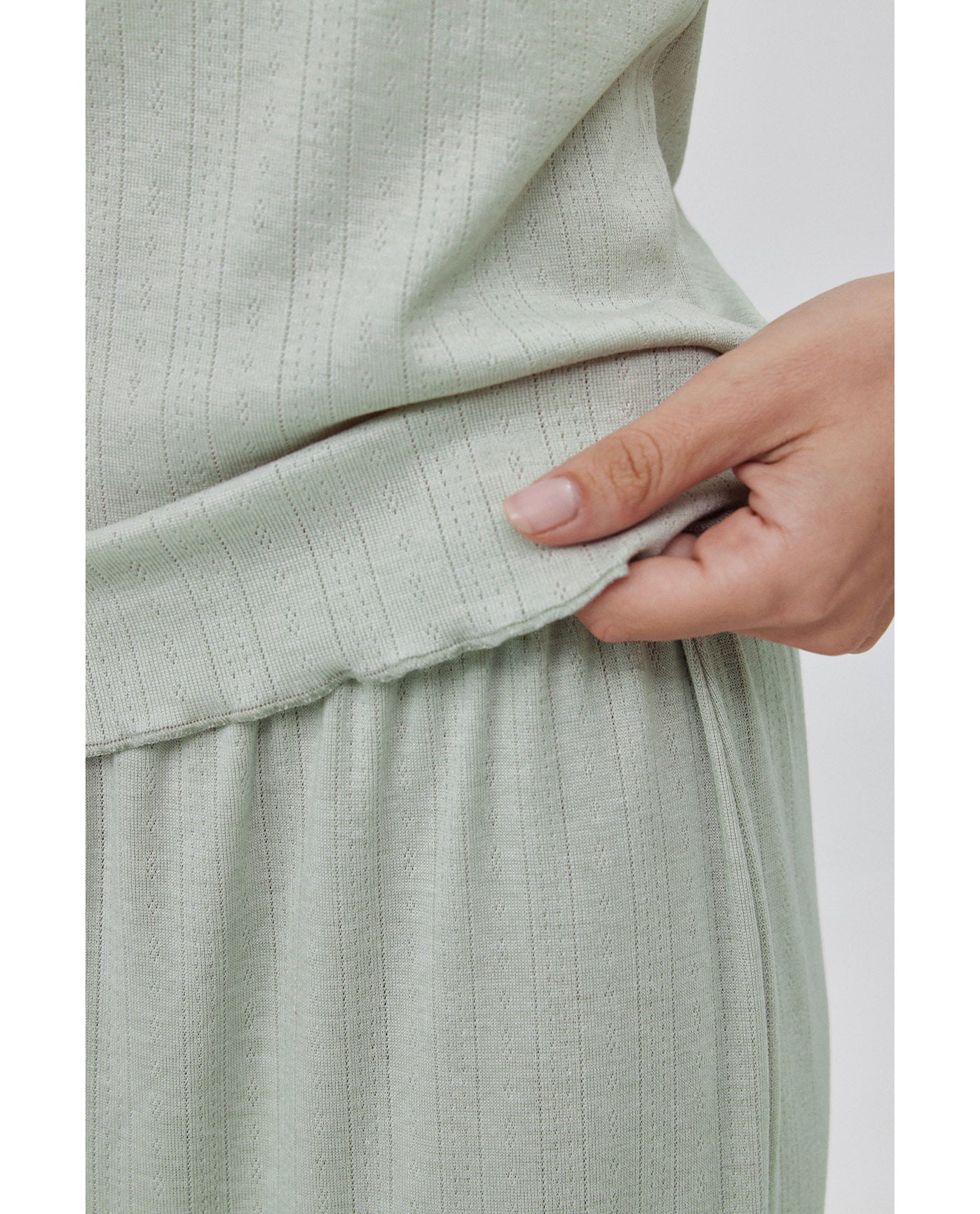 Daydream Pointelle Loungewear Tank Top -Lt green