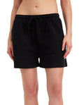 Summer Lounge Cotton Shorts-Black