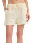 Summer Lounge Cotton Shorts-Ivory