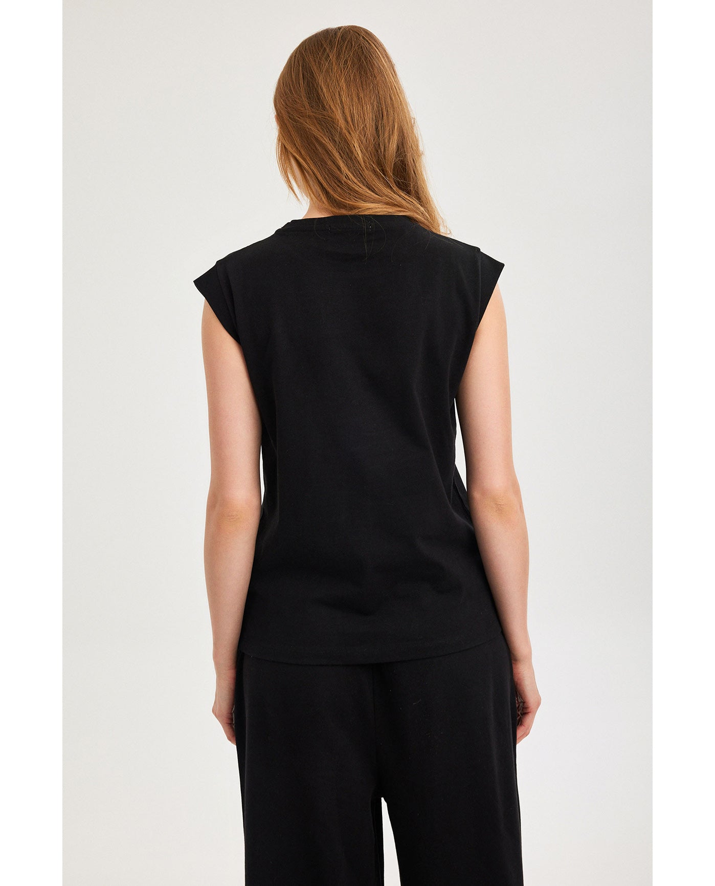 Gottex Beach LifeSummer Lounge Cotton Sleeveless Top-BlackLoungewear