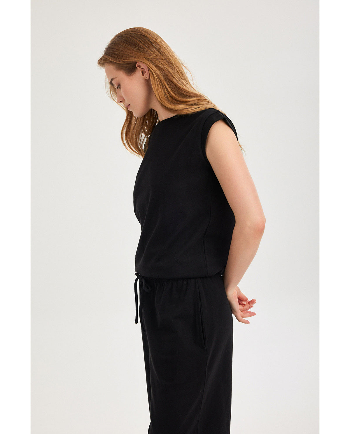 Gottex Beach LifeSummer Lounge Cotton Sleeveless Top-BlackLoungewear