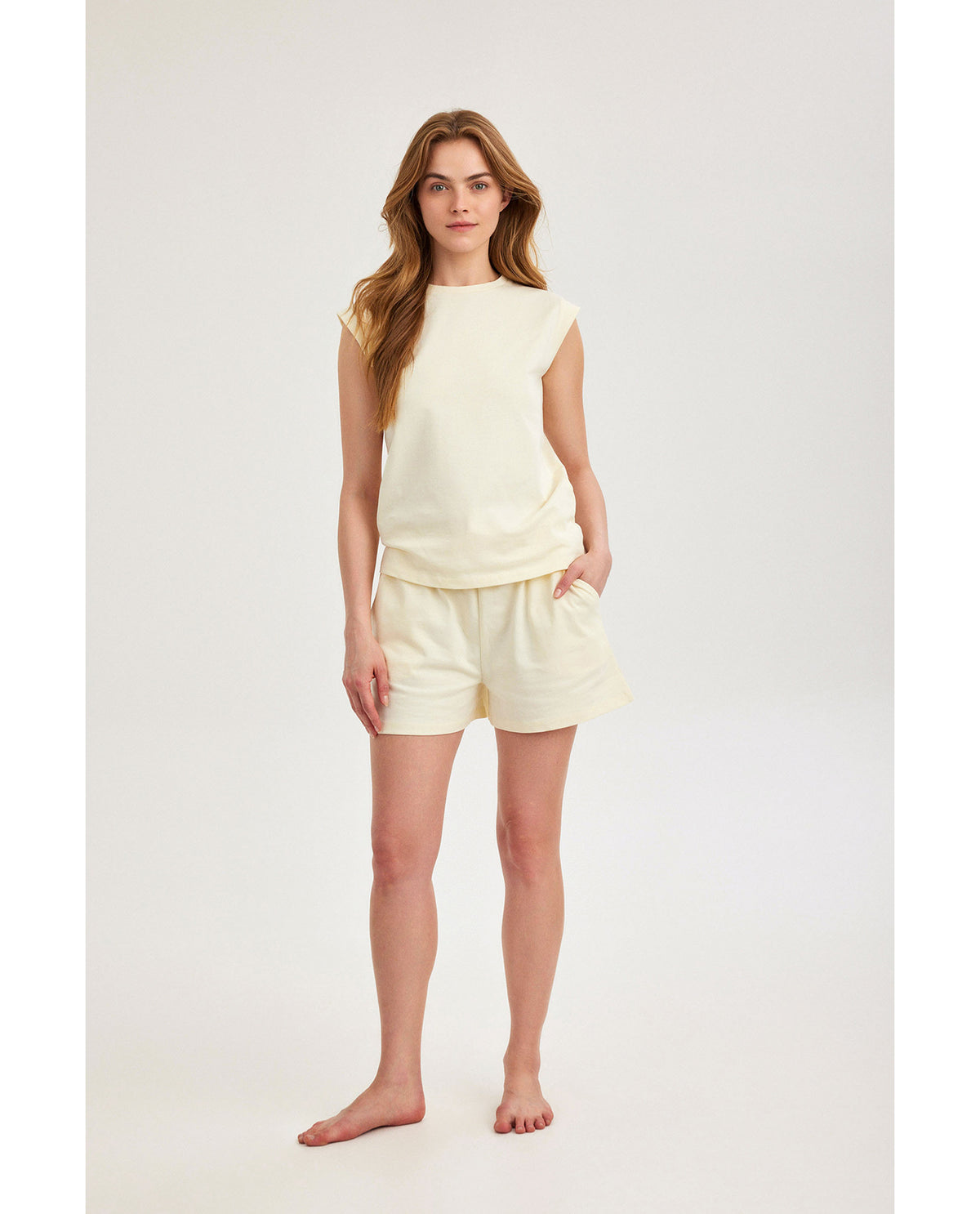 Gottex Beach LifeSummer Lounge Cotton Sleeveless Top-IvoryLoungewear