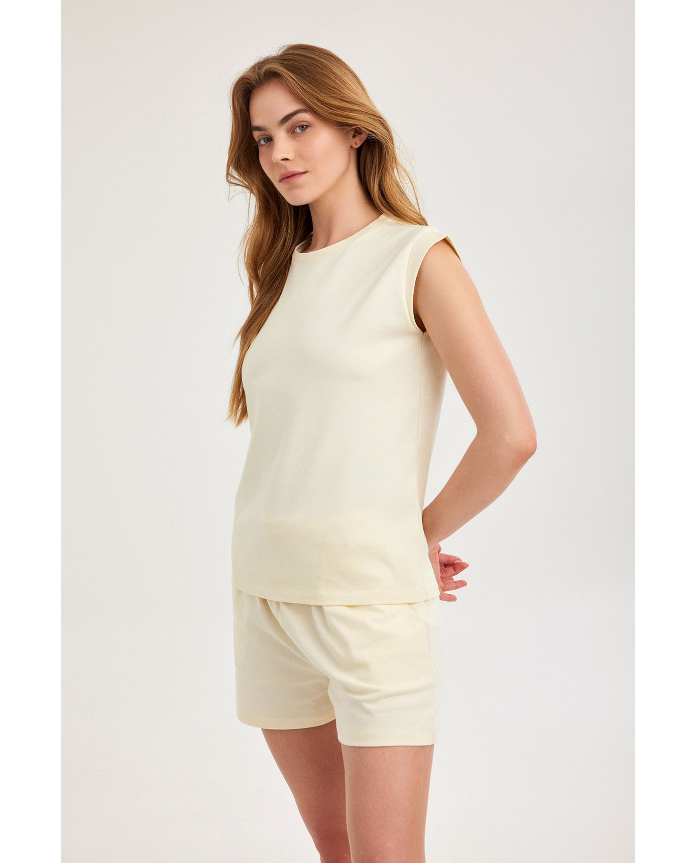Gottex Beach LifeSummer Lounge Cotton Sleeveless Top-IvoryLoungewear