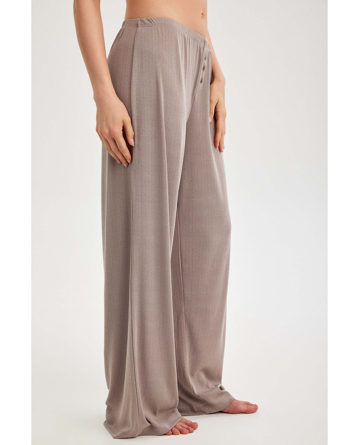 Gottex Beach LifeSummer Lounge Pointelle Wide Leg Pant-MinkLoungewear