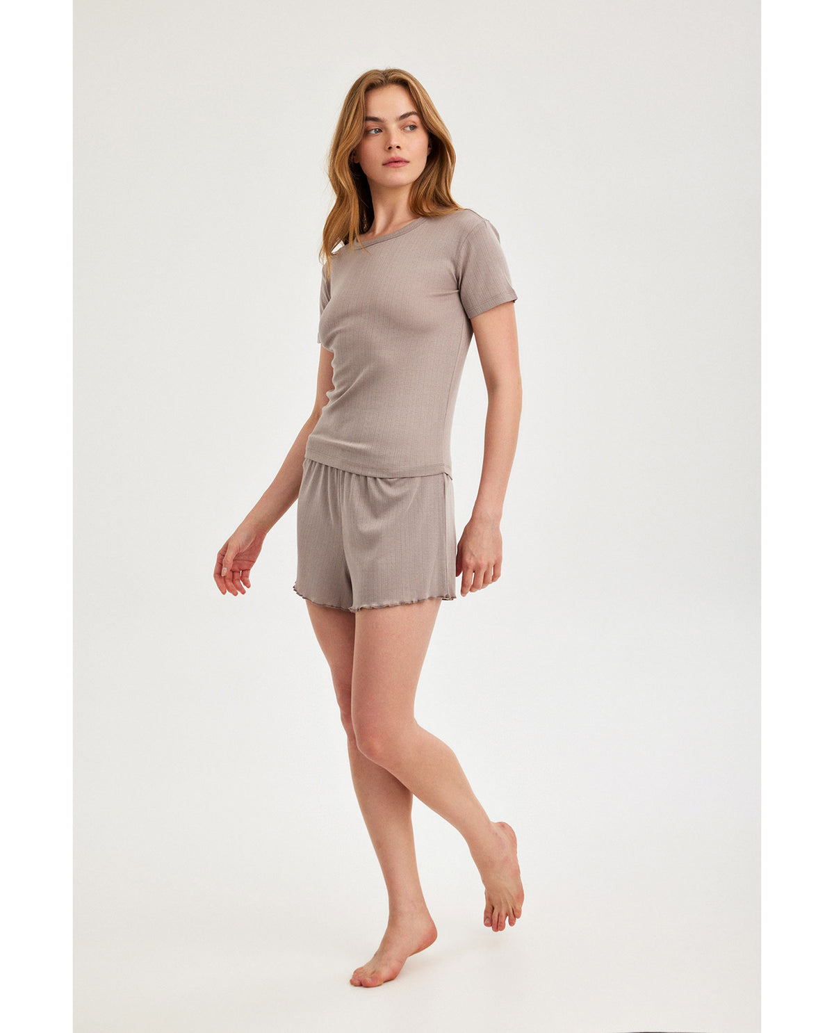 Gottex Beach LifeSummer Lounge Pointelle T Shirt-MinkLoungewear