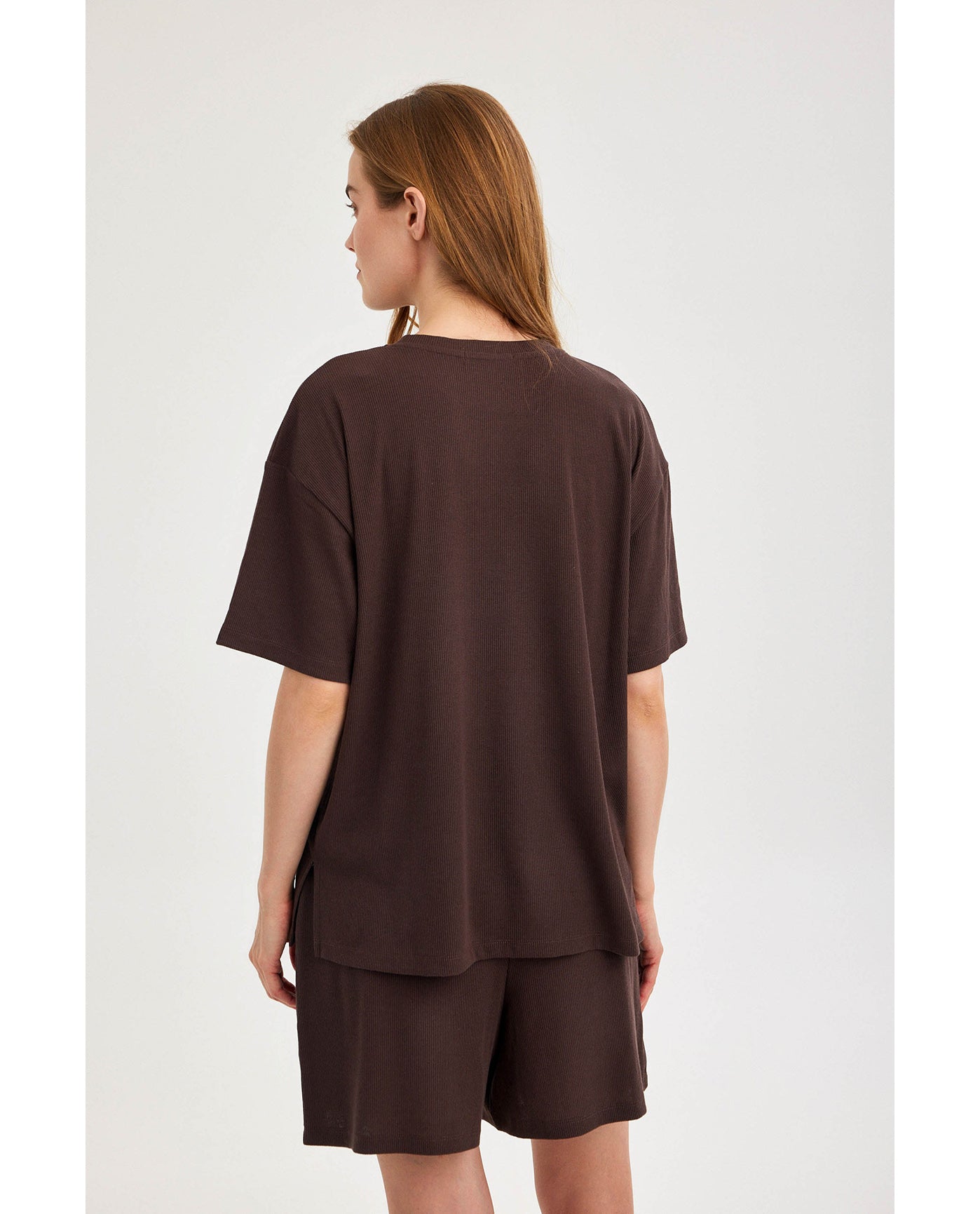 Gottex Beach LifeSummer Lounge Ribbed T Shirt-BrownLoungewear
