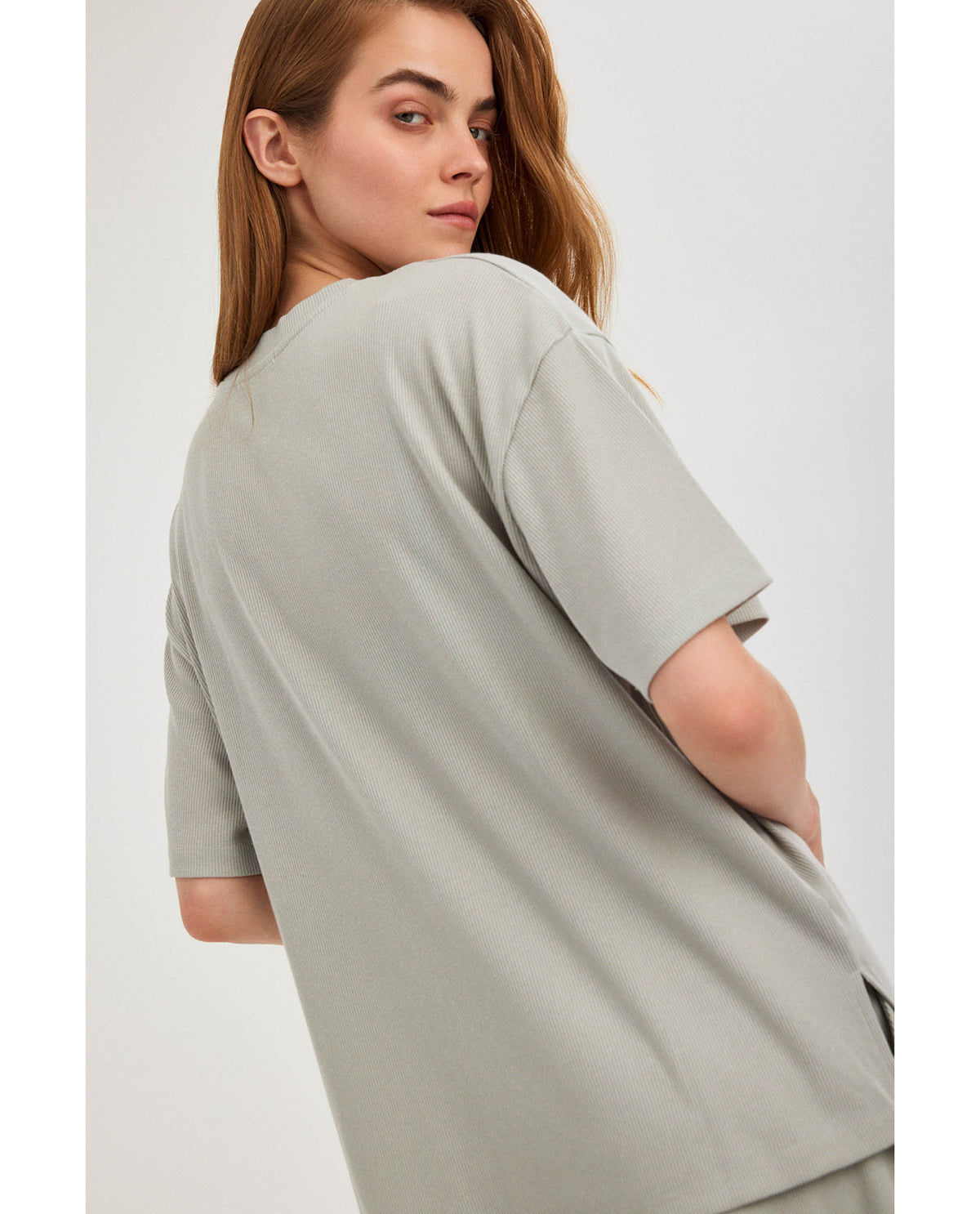 Gottex Beach LifeSummer Lounge Ribbed T Shirt-MintLoungewear