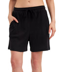 Summer Lounge Ribbed Shorts-Black