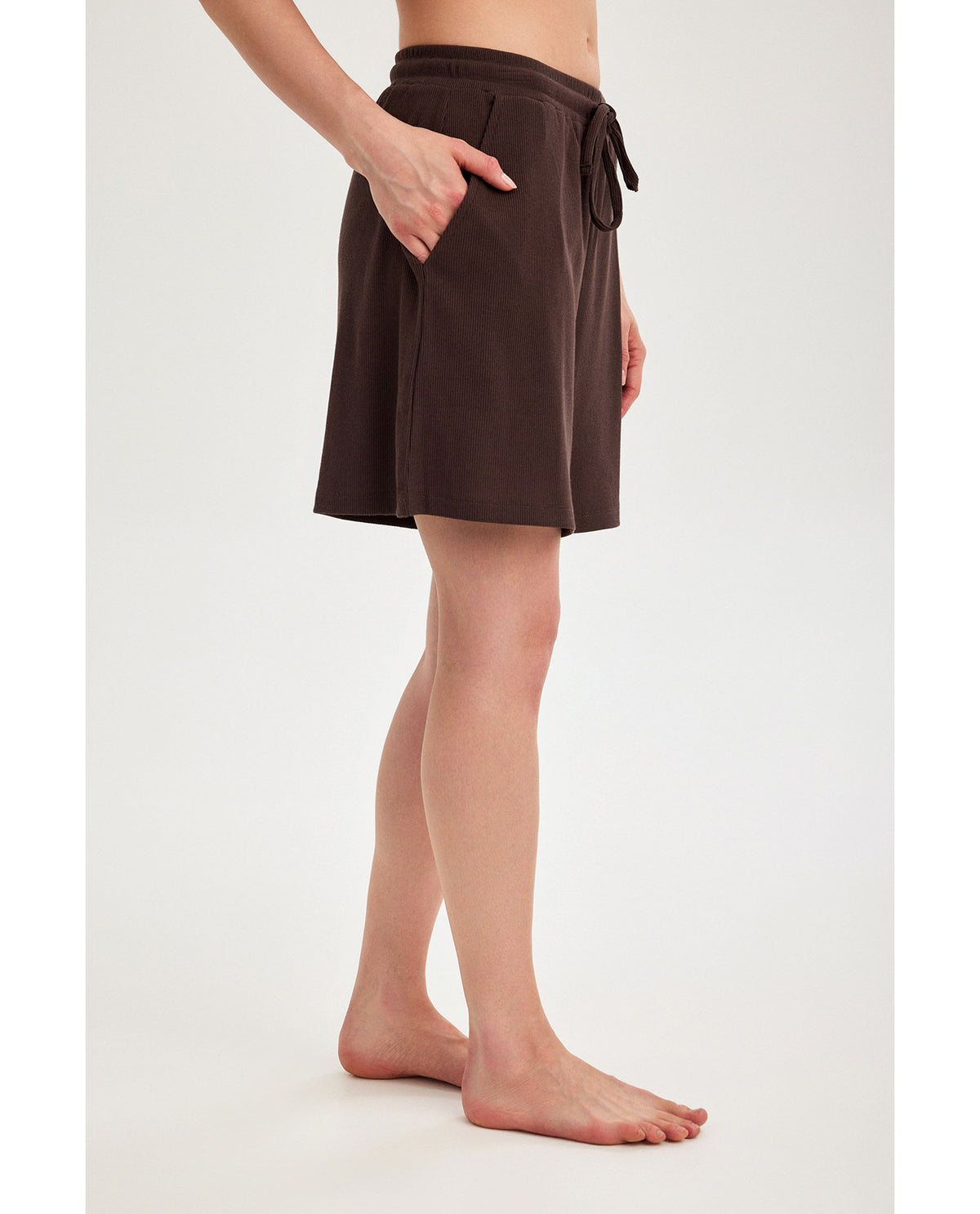 Gottex Beach LifeSummer Lounge Ribbed Shorts-BrownLoungewear