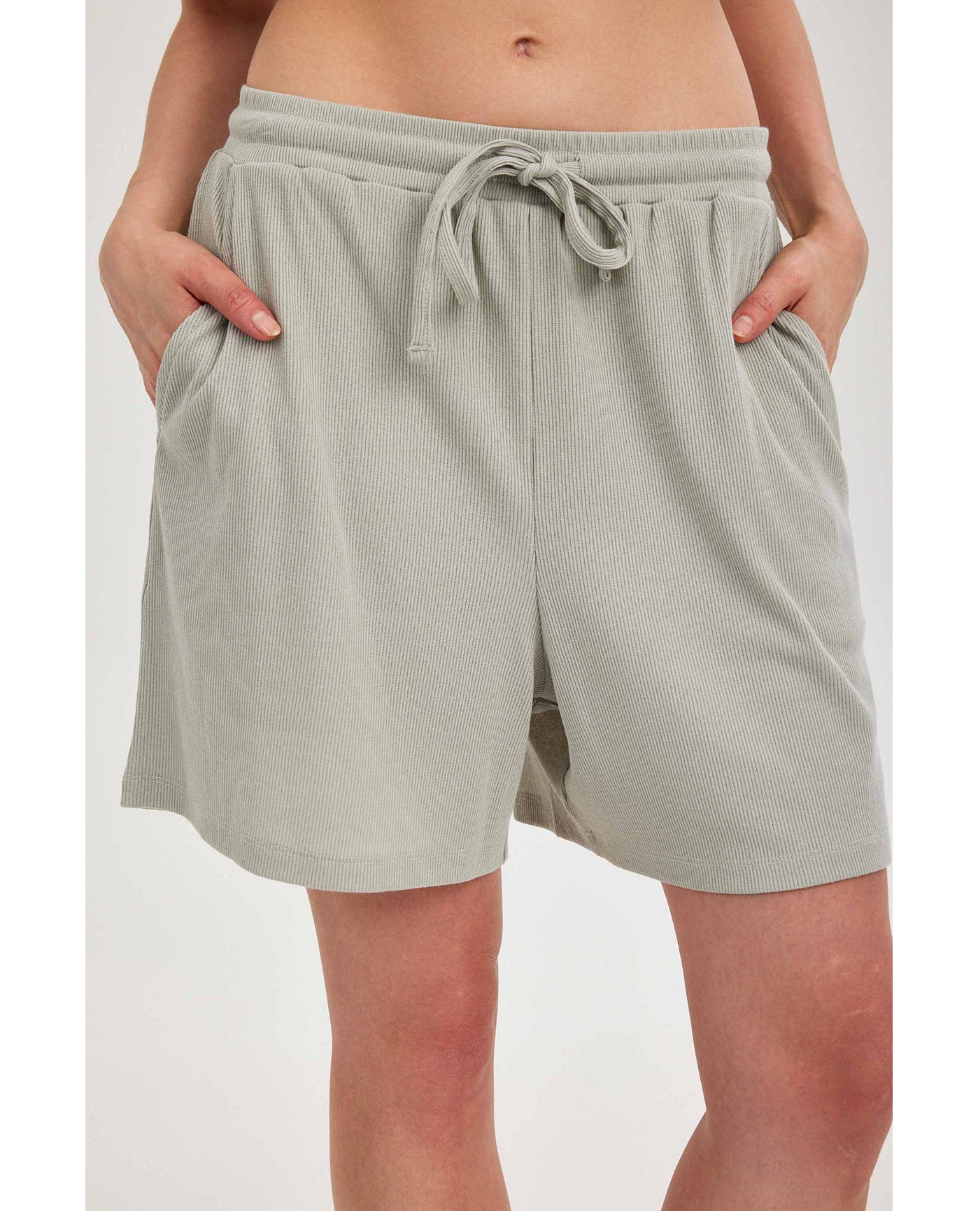 Gottex Beach LifeSummer Lounge Ribbed Shorts-MintLoungewear