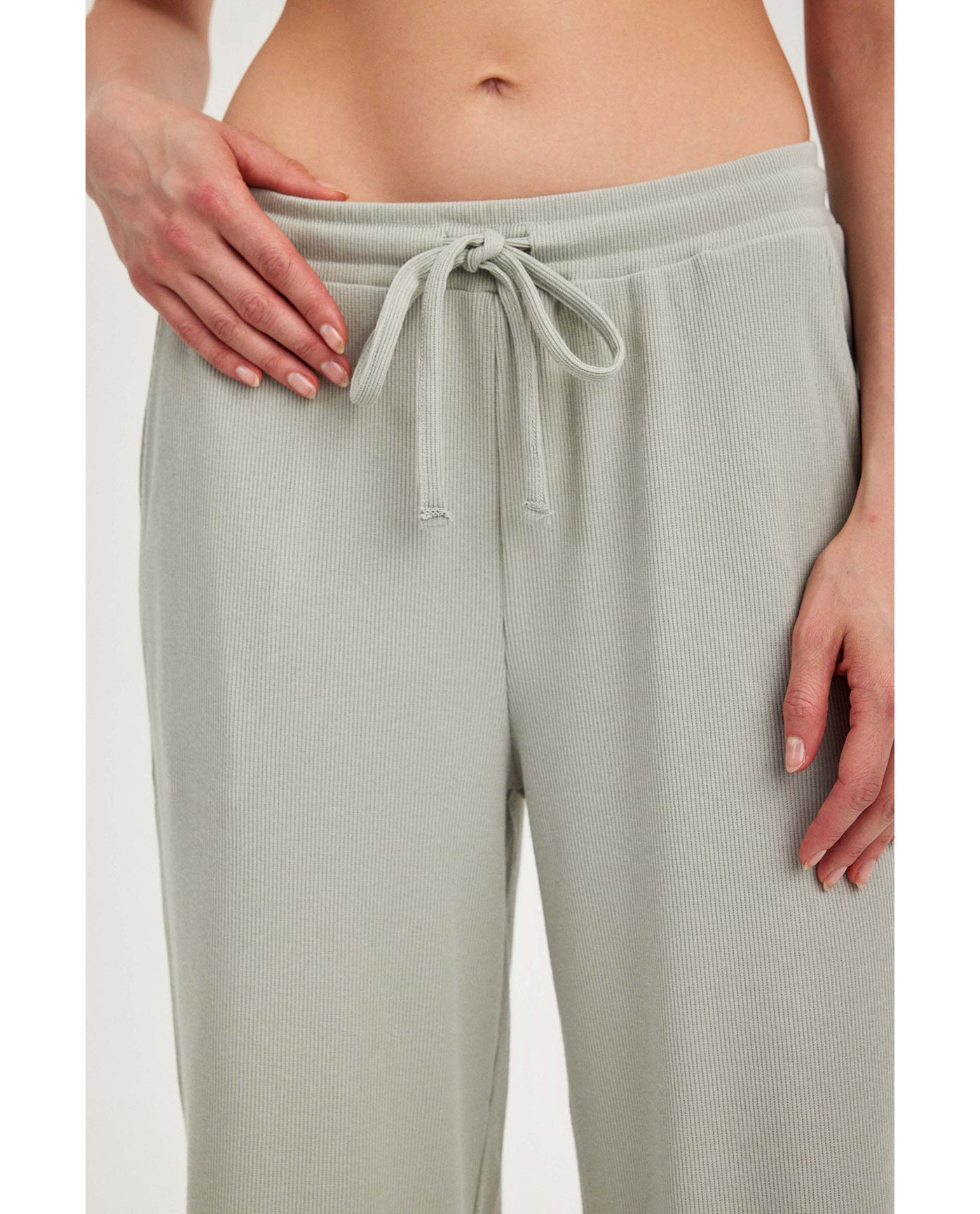 Gottex Beach LifeSummer Lounge Ribbed Wide Leg Pant-MintLoungewear