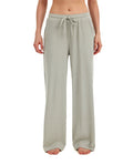 Summer Lounge Ribbed Wide Leg Pant-Mint