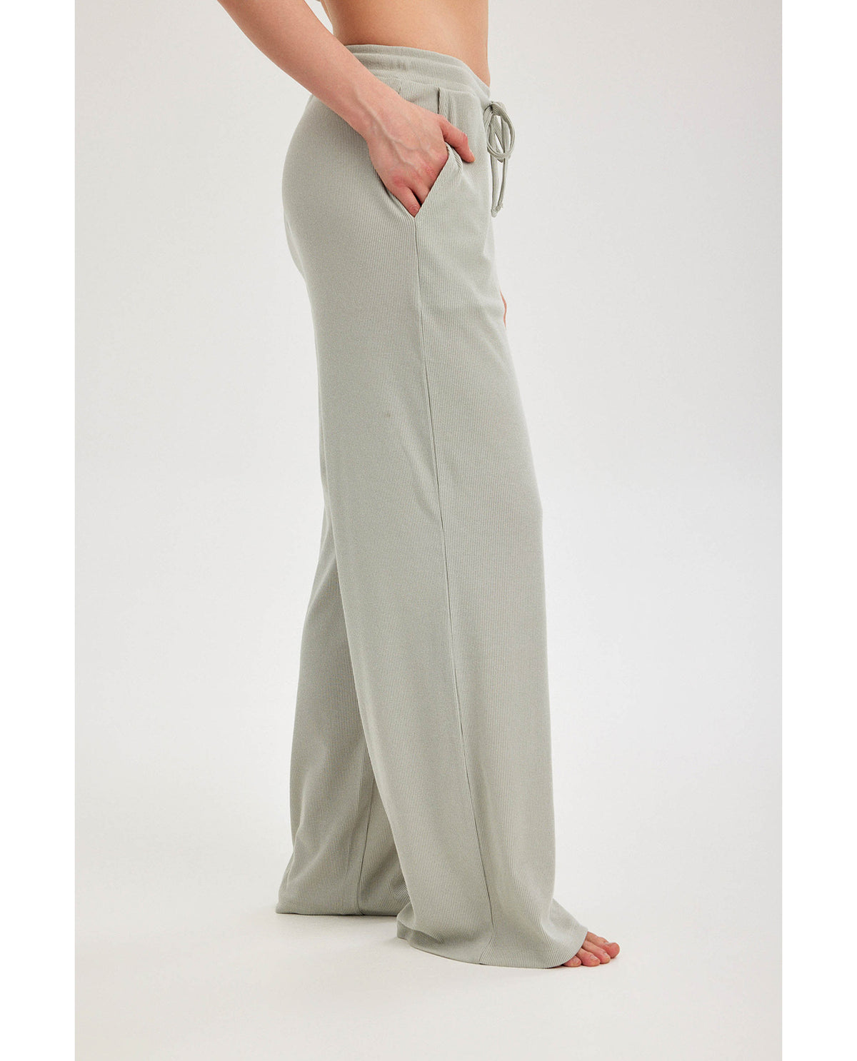 Gottex Beach LifeSummer Lounge Ribbed Wide Leg Pant-MintLoungewear