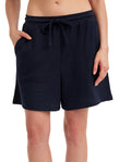 Summer Lounge Waffle Shorts-Navy
