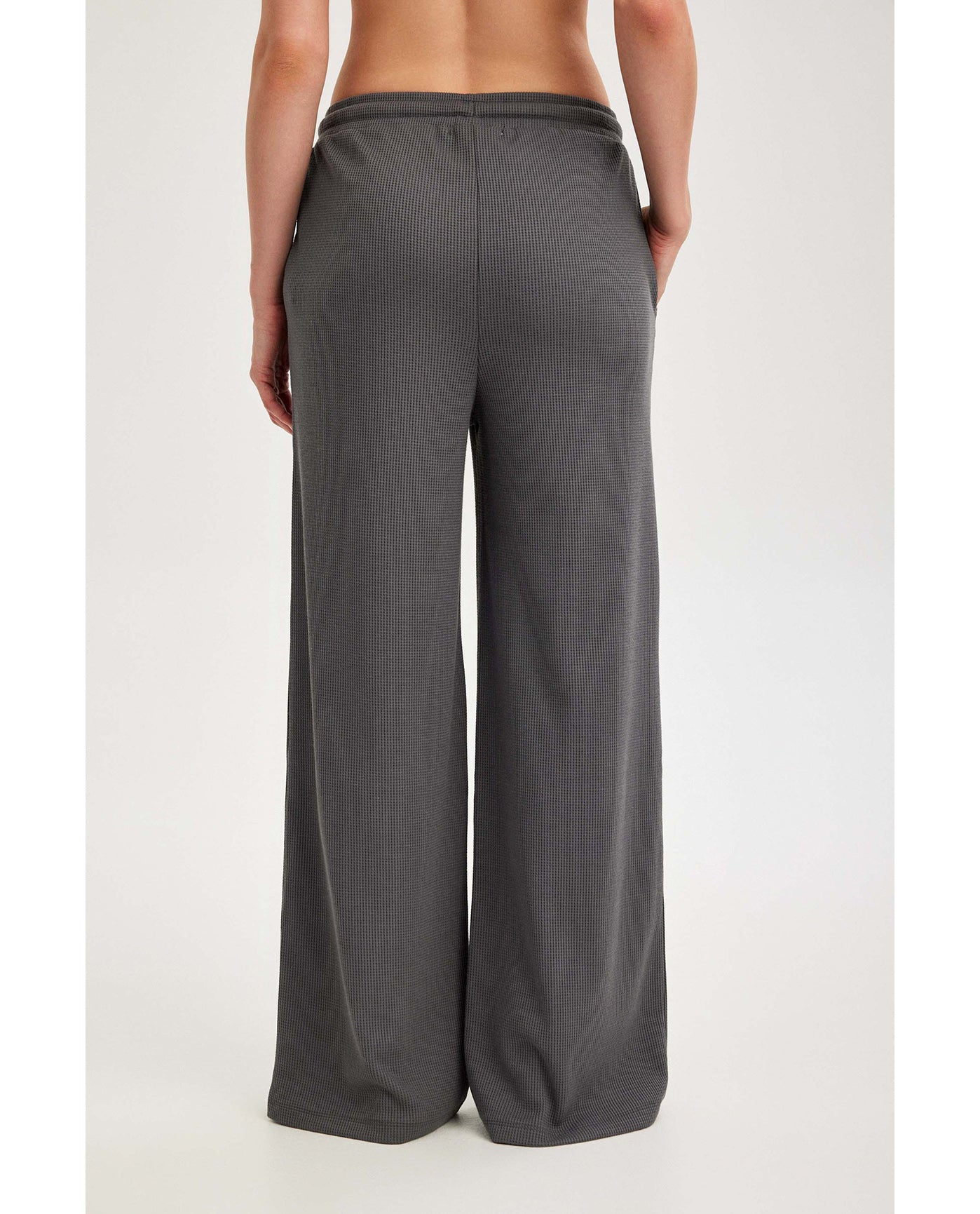 Gottex Beach LifeSummer Lounge Waffle Wide Leg Pant-Dark GreyLoungewear