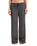 Summer Lounge Waffle Wide Leg Pant-Dark Grey