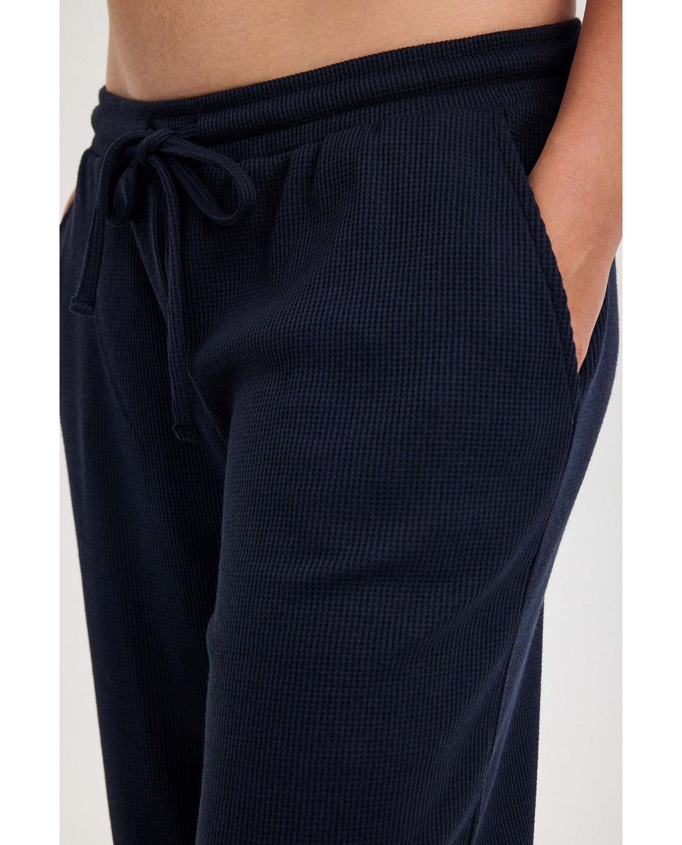 Gottex Beach LifeSummer Lounge Waffle Wide Leg Pant-NavyLoungewear