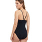 Back View Of Profile By Gottex Palm Springs High Neck One Piece Swimsuit | PROFILE PALM SPRINGS BLACK