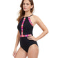 Side View Of Profile By Gottex Palm Springs High Neck One Piece Swimsuit | PROFILE PALM SPRINGS BLACK