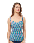 Masquerade D-Cup Shirred Underwire Tankini Top