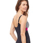 Back View Of Profile By Gottex Enya D-Cup V-Neck Underwire Tankini Top | PROFILE ENYA BLACK
