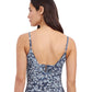 Back View of Profile By Gottex Flores V-Neck Shirred Tankini Top | PROFILE FLORES