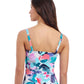 Back View of Profile By Gottex Holi D-Cup Crisscross Underwire Tankini Top | PROFILE HOLI BLUE