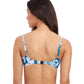 Back View of Profile By Gottex Malaya D-Cup Push Up Underwire Bikini Top | PROFILE MALAYA TEAL AND WHITE