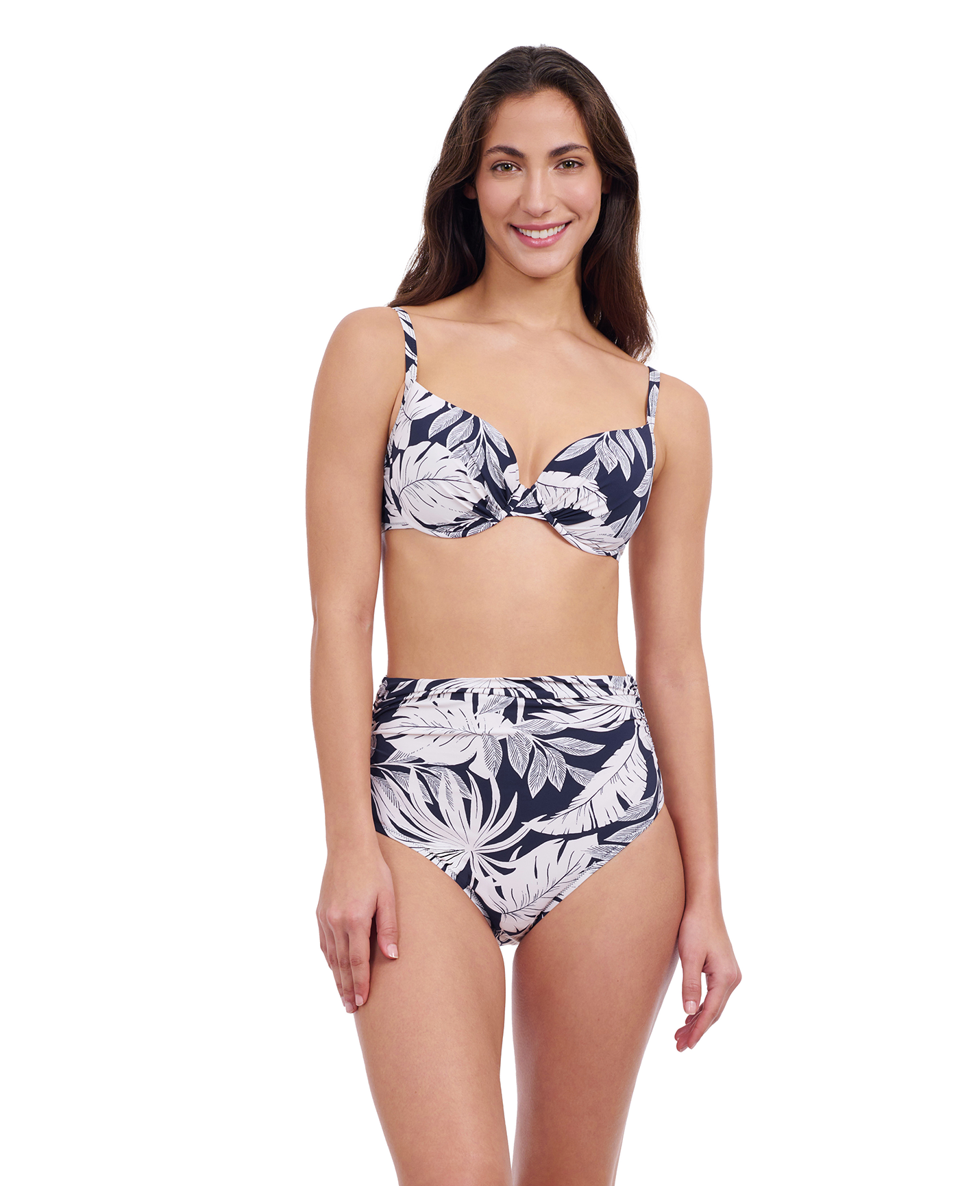 Profile By Gottex Malaya D-Cup Underwire Bikini Top | Profile Malaya Navy and White